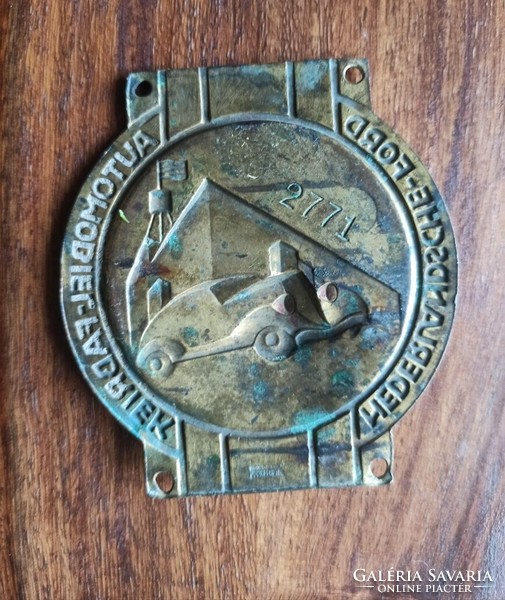 Rare! Old, numbered Dutch Ford factory enamel plaque