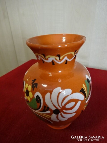 Antique ceramic vase, hand painted, height 14 cm. Jokai.