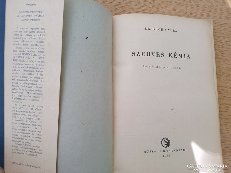 Dr. Gróh Gyula - Szerves kémia (1957, Műszaki Könyvkiadó)