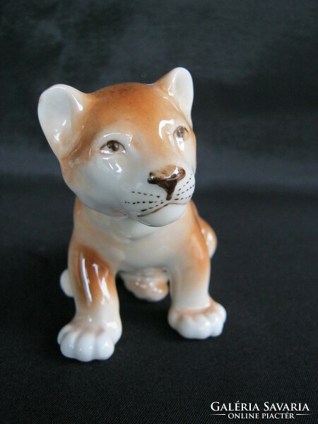 Royal dux porcelain cub lion