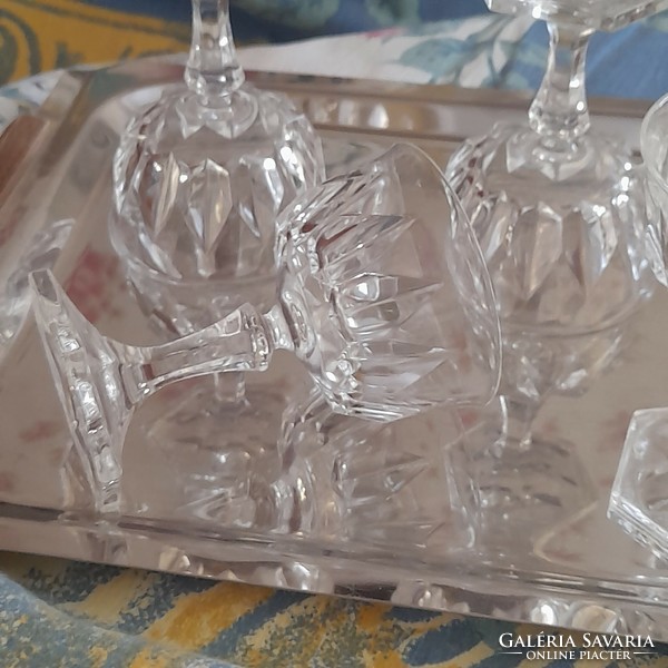 Crystal cognac glasses