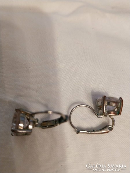 Silver-plated, clip-on earrings