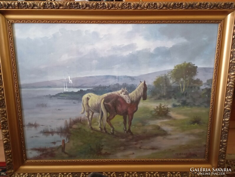 Zoltán Veress horse painting