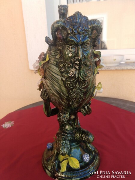 An antique table decorated with fauns, huge size and special shape, 45 x 30 cm,, from 1 forin,