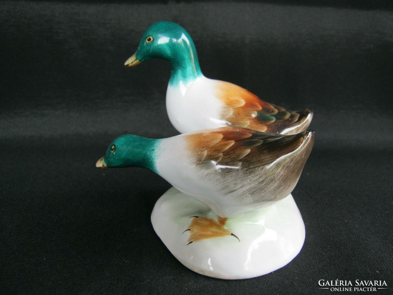 Bodrogkeresztúr ceramic duck pair of wild ducks