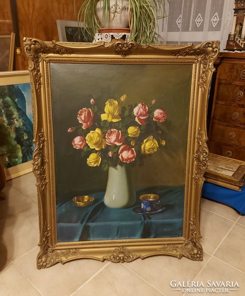 A beautiful antique painting by Vilmos Murin!