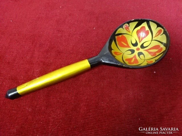 Russian, wooden, painted spoon, length 18.5 cm. Jokai.