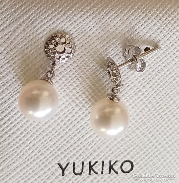 White gold earrings sea pearl akoya unworn certificate