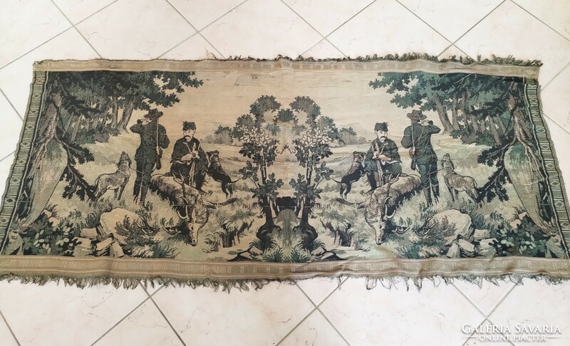 Gobelin woven wall protector, tapestry - hunting