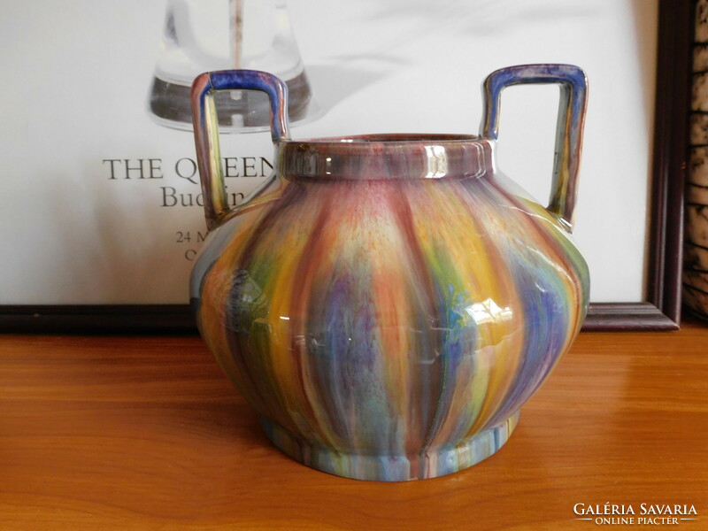 Wachauer anton meyer ceramic vase 30s (glued handle)