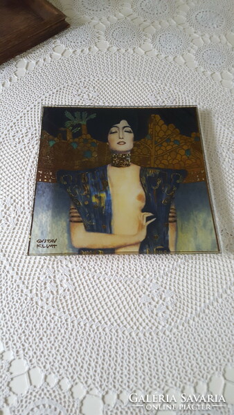 Gustav Klimt üvegtál