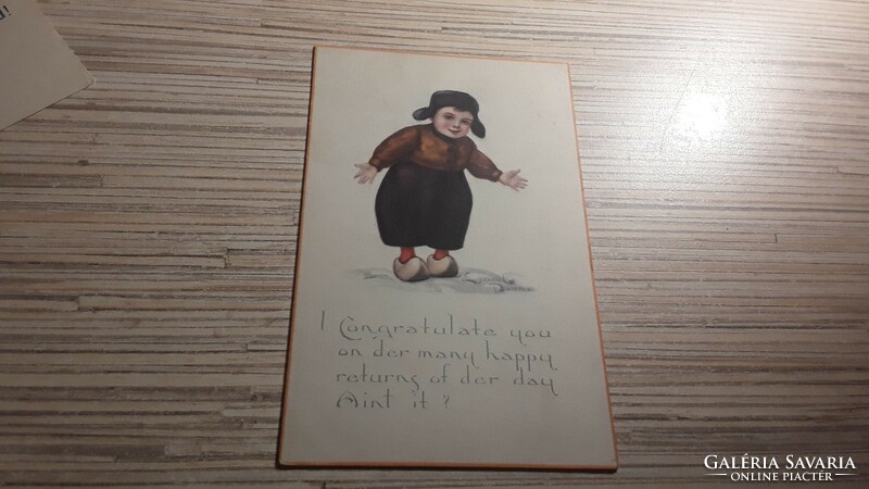 Antique greeting postcard.