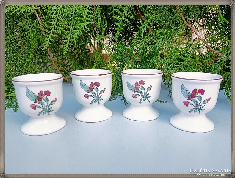 Villeroy & boch, botanica, hand painted flower pattern, porcelain egg holders soft egg holders