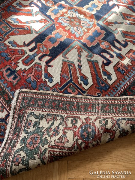 Régi kézi perzsa szőnyeg gyapjú kaukázusi nomád Adler kazak cselaberd