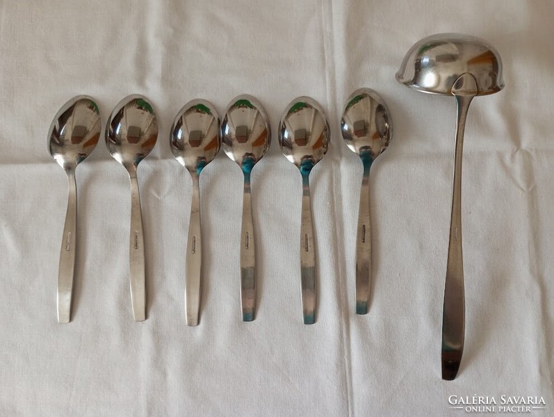 Retro Russian spoons with ladle for sale!