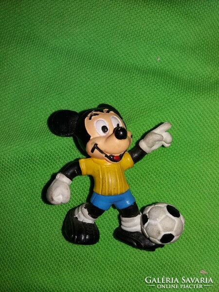 Retro traffic goods marked disney - schleich / bullyland mickey mouse playing soccer rubber figure according to the pictures