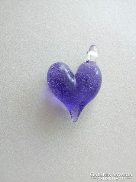 Glasea designs purple heart glass pendant from Canada