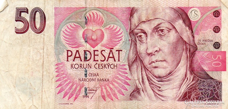 D - 285 -  Külföldi bankjegyek:  Csehország 1997 50 korona