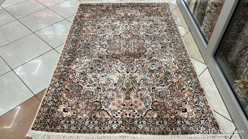 3617 New cashmere caterpillar silk isfahan handmade Persian carpet 120x187cm free courier