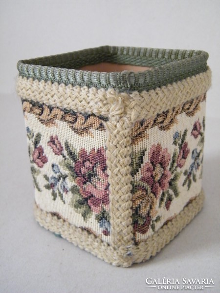 Tapestry ornate desk stationery holder box