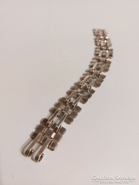 Square silver bracelet