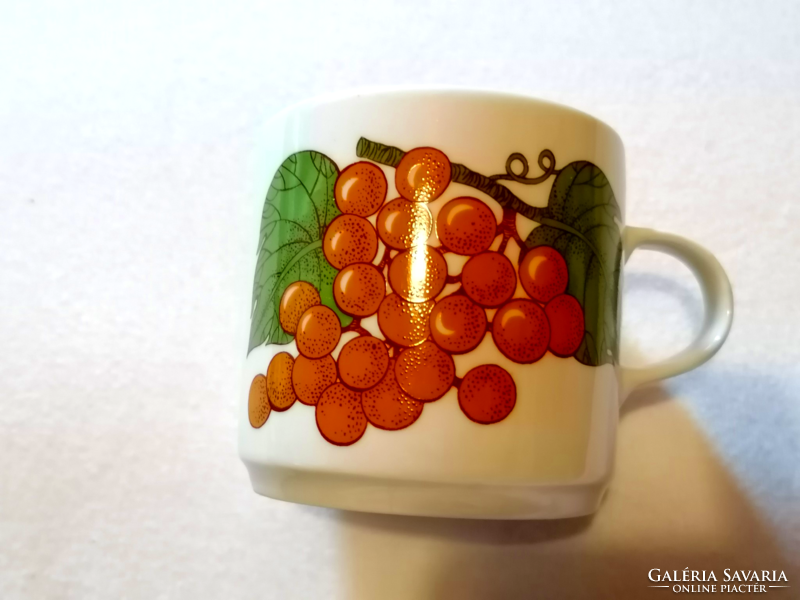 Retro lowland grape patterned cup, mug.
