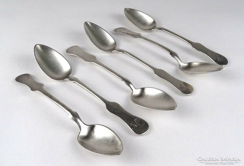1R012 old silver spoon set 6 pieces 178g