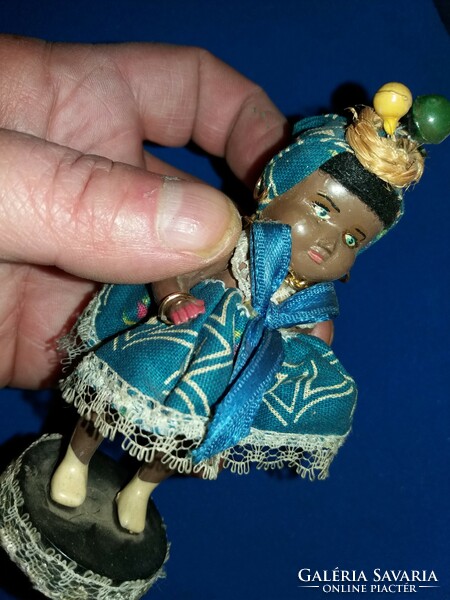 Antique pre-last century colonial storefront earthenware masé very small 12 cm doll according to the pictures