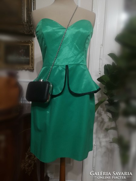 Atmosphere 40-42 emerald green peplum dress
