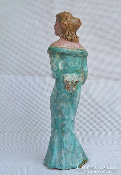 Art deco marked Hungarian ceramic sculpture