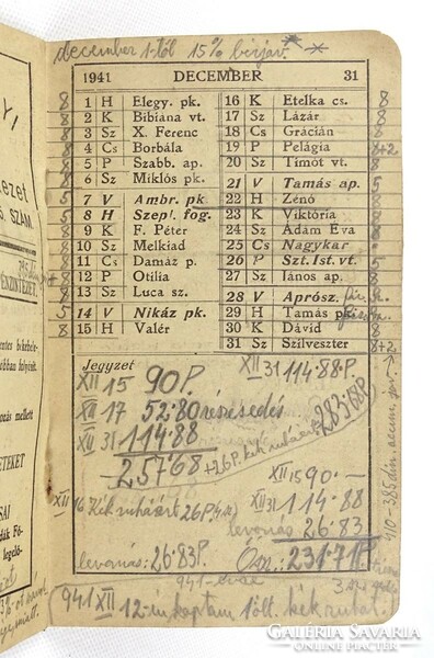 1R108 iron pocket calendar 1941