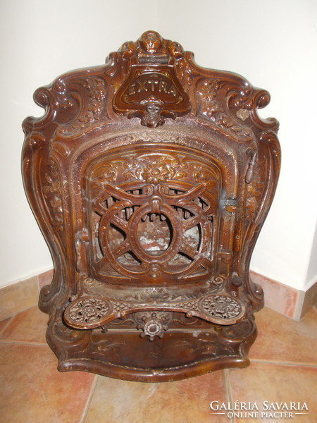 Antique fireplace stove, fireplace stove