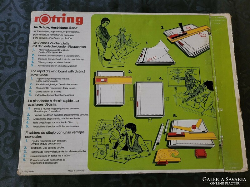 Rotring rapid technical drawing board in box.