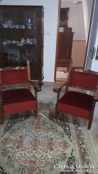 Bordó kolóniál fotel párban