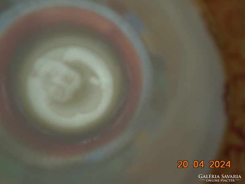 Litofán GÉSÁVAL "ezer arc" mintával japán kézzel festett tojáshéj kávés csésze alátéttel