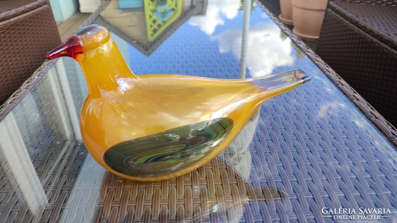 Large! Oiva toikka nuutajärvi iittala annual bird 2001 glass pigeon