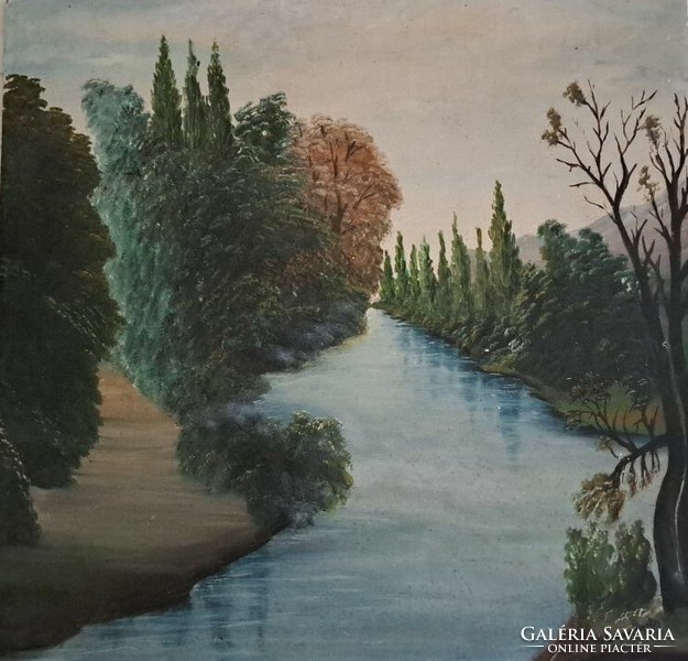 XX. Sz Hungarian painter: riverside