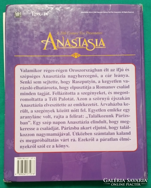 Anastasia - Egmont-Hungary Kft. > Gyermek- és ifjúsági irodalom > Mesekönyv