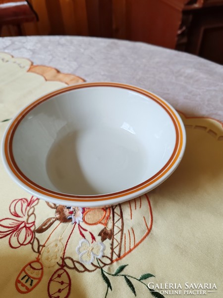 Alföldi porcelán sárga csíkos kocsonyás, gulyás tányér