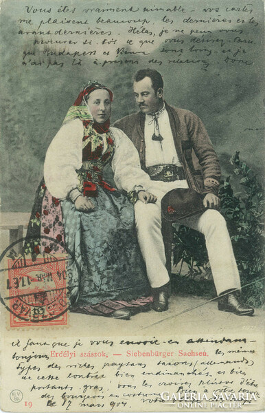1904 – Transylvanian Saxons. Colored photo sheet, postcard.