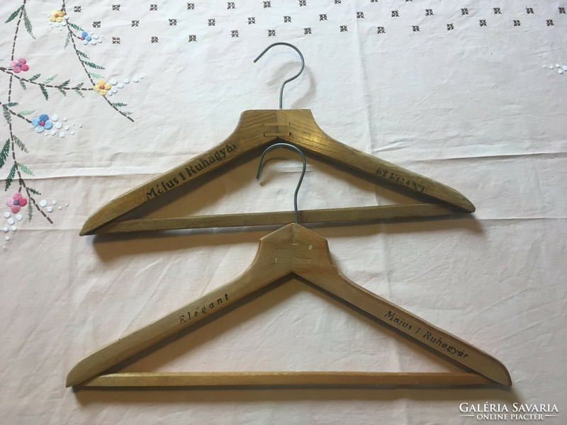 Two old hangers elegant May 1 clothing factory