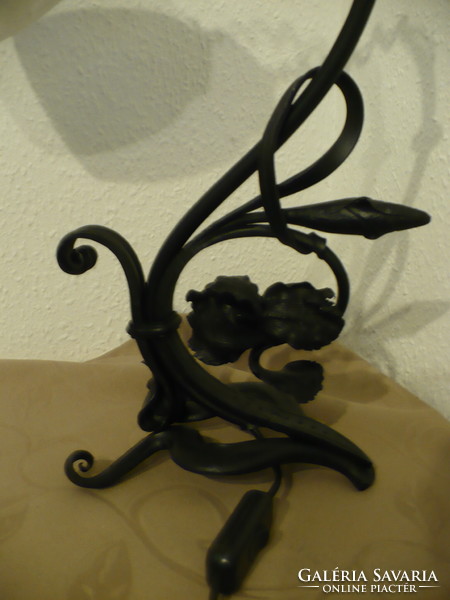 Special wrought iron table lamp.