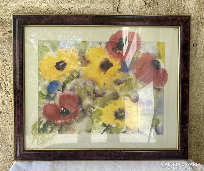 Floral framed reproduction 56*47 cm