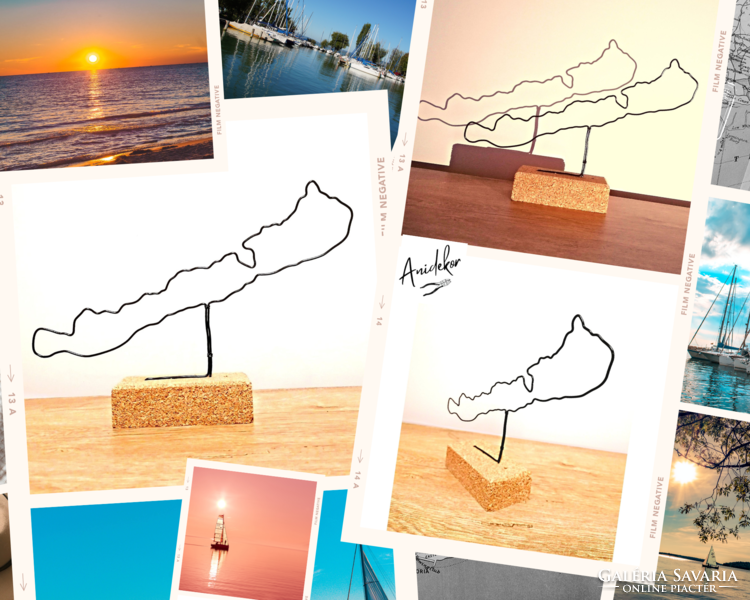 Balaton-shaped wire decoration - a unique gift idea for Balaton lovers