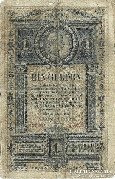 1 forint / gulden 1882 eredeti tartás