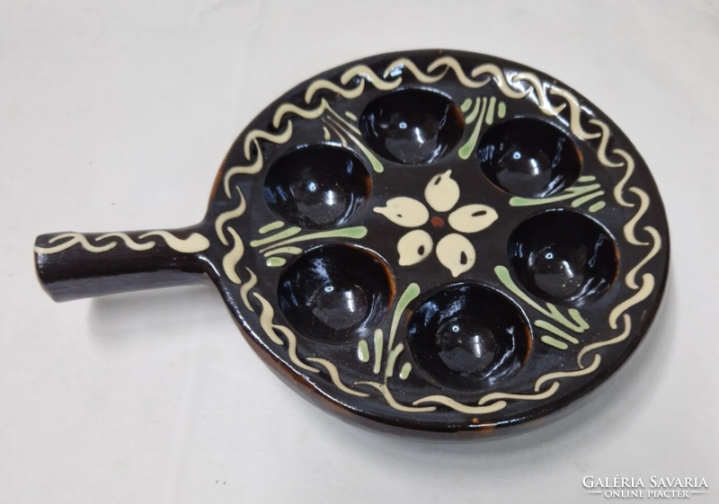 Painted, glazed, ceramic egg tray, in perfect condition