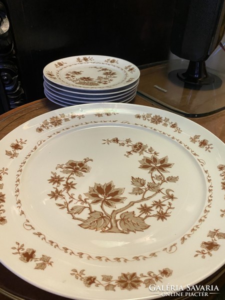 Alföldi porcelain brown indigo pattern cake set