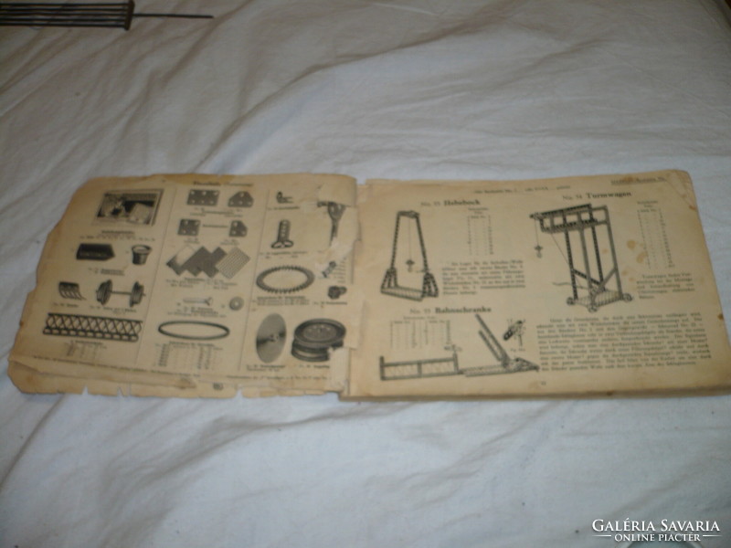 Old Marklin metal construction toy assembly book 168 pages