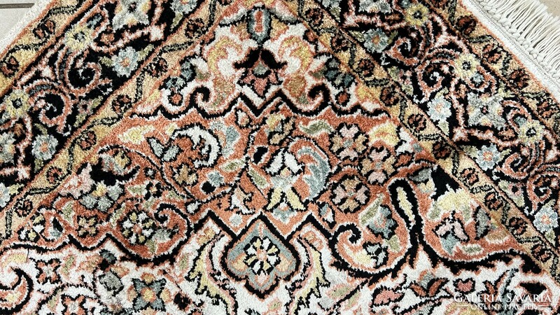 3617 ÚJ Kasmíri hernyóselyem Isfahan kézi perzsa szőnyeg 120X187CM INGYEN FUTÁR