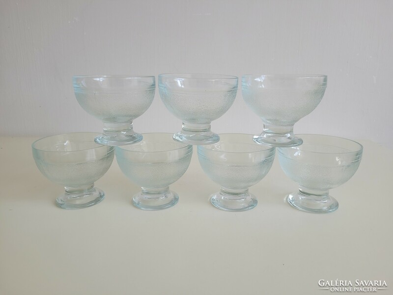 Retro old 7-piece ice cream dessert glass cup old confectioner's ice cream goblet goblet